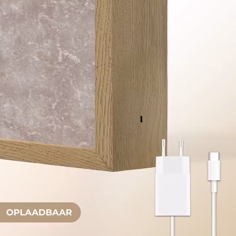 Lightbox - Wandlamp - Marmer - Patroon - Mauve — 7