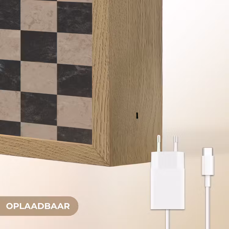 Lightbox - Wandlamp - Patroon - Dambord - Marmer — 7
