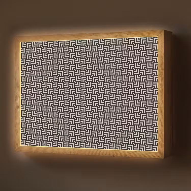 Lightbox - Wandlamp - Patroon - Marmer - Zwart — 1
