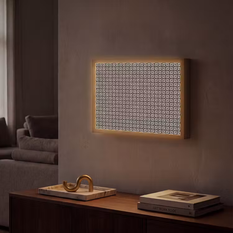 Lightbox - Wandlamp - Patroon - Marmer - Zwart — 2