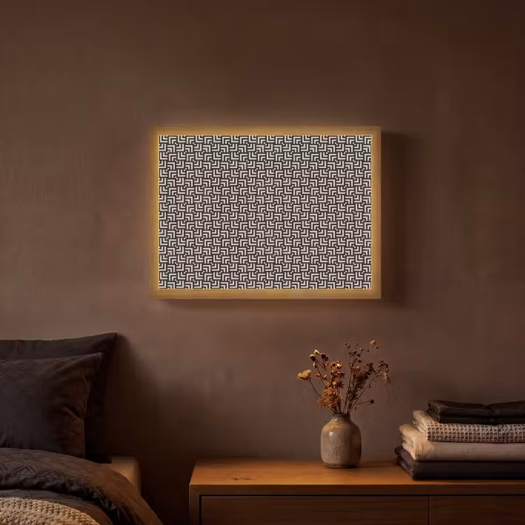 Lightbox - Wandlamp - Patroon - Marmer - Zwart — 3
