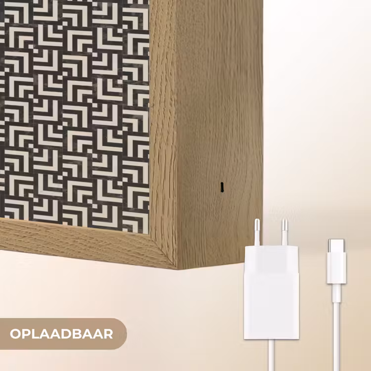 Lightbox - Wandlamp - Patroon - Marmer - Zwart — 7
