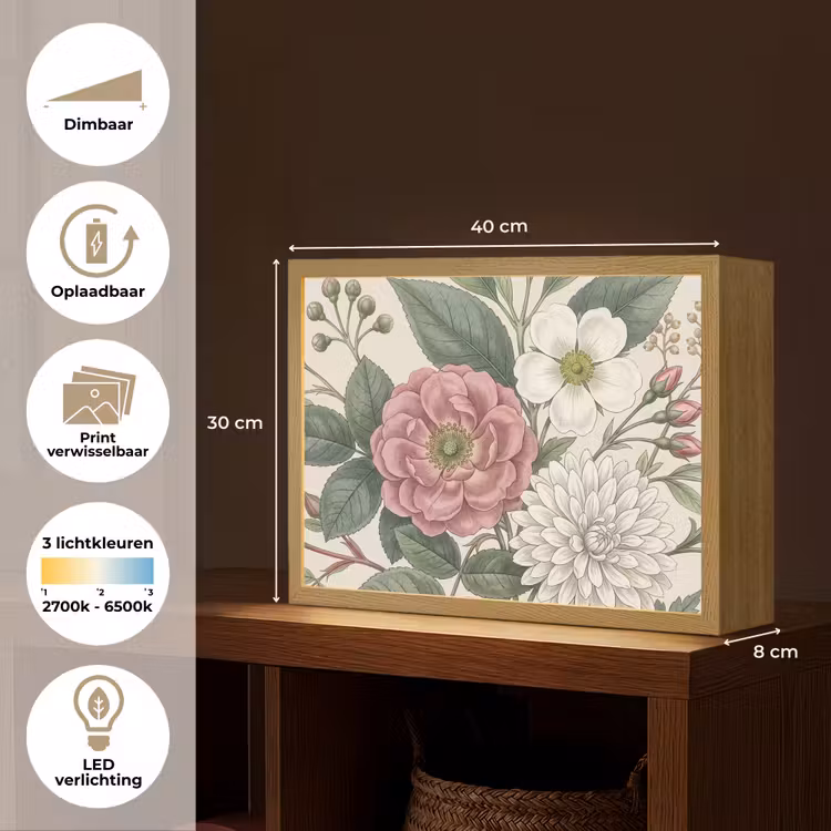 Lightbox - Wandlamp - Romantisch - Design - Kleurrijk — 10
