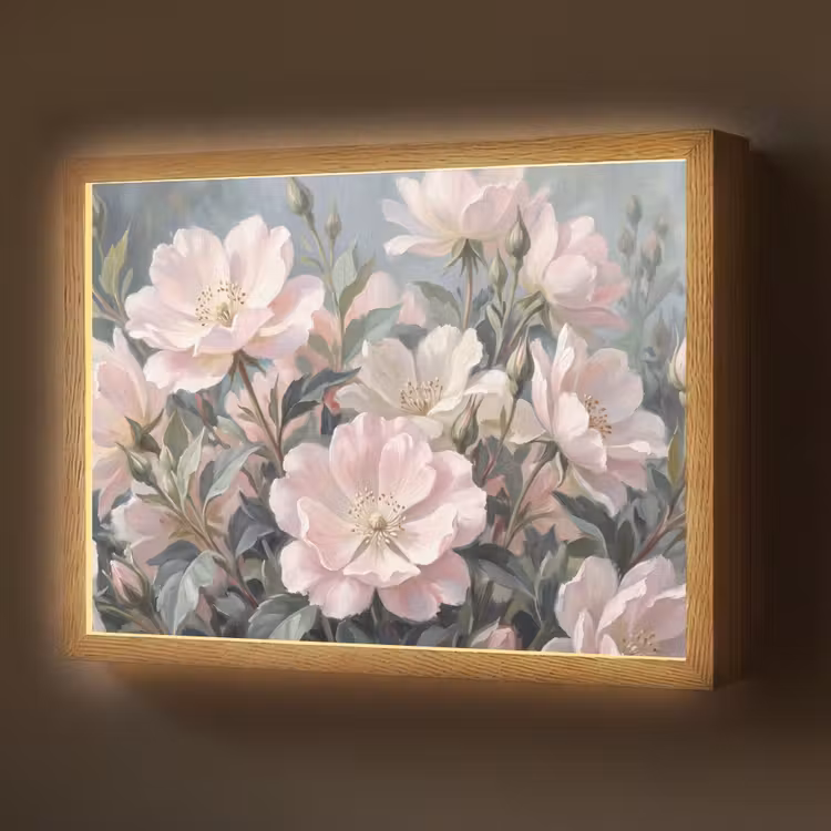 Lightbox - Wandlamp - Rozen - Illustratie - Roze — 1