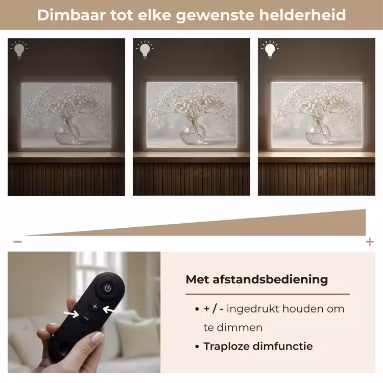 Lightbox - Wandlamp - Vaas - Gipskruid - Wit — 9