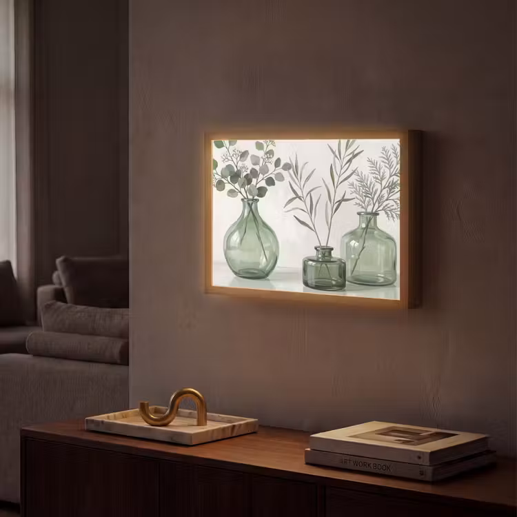 Lightbox - Wandlamp - Vazen - Bladeren - Groen — 2