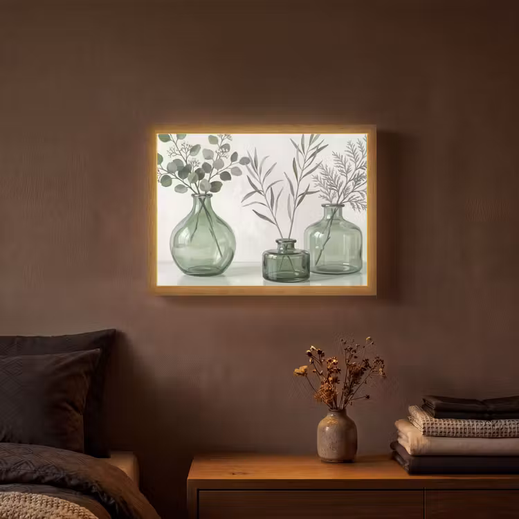 Lightbox - Wandlamp - Vazen - Bladeren - Groen — 3