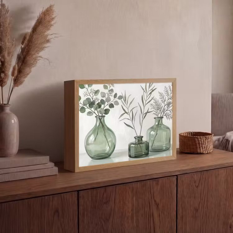 Lightbox - Wandlamp - Vazen - Bladeren - Groen — 4