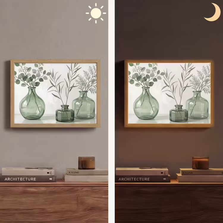 Lightbox - Wandlamp - Vazen - Bladeren - Groen — 6