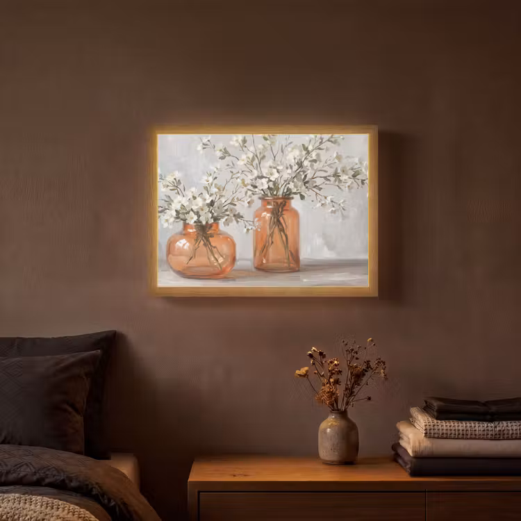 Lightbox - Wandlamp - Vazen - Bloemen - Oranje — 3