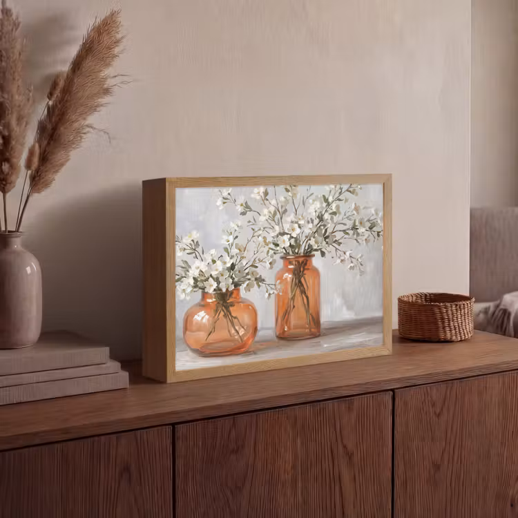 Lightbox - Wandlamp - Vazen - Bloemen - Oranje — 4