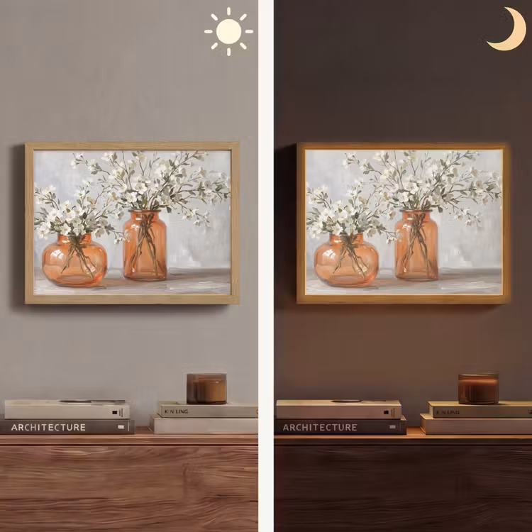 Lightbox - Wandlamp - Vazen - Bloemen - Oranje — 6