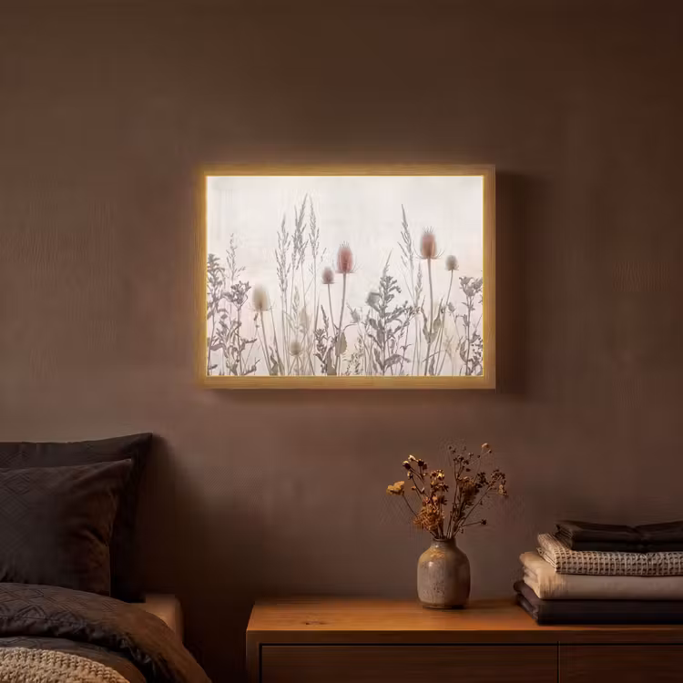 Lightbox - Wandlamp - Weidebloemen - Design - Sepia — 3