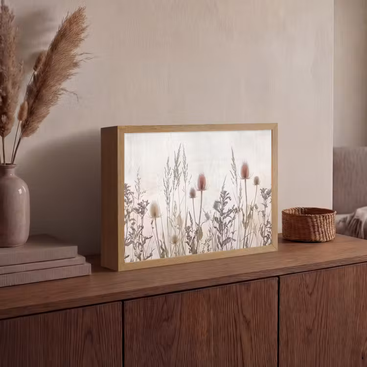 Lightbox - Wandlamp - Weidebloemen - Design - Sepia — 4