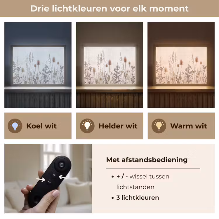 Lightbox - Wandlamp - Weidebloemen - Design - Sepia — 8