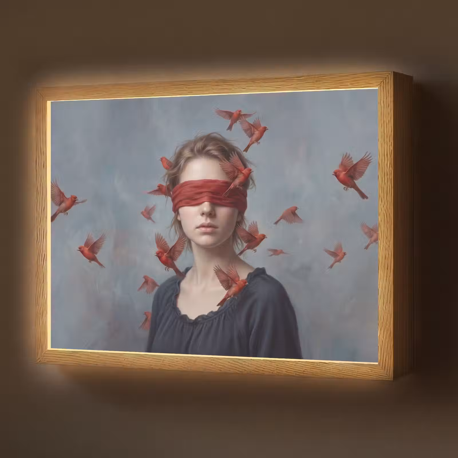 Lightbox - Wandlamp - Portret - Krachtig - Rood — 1
