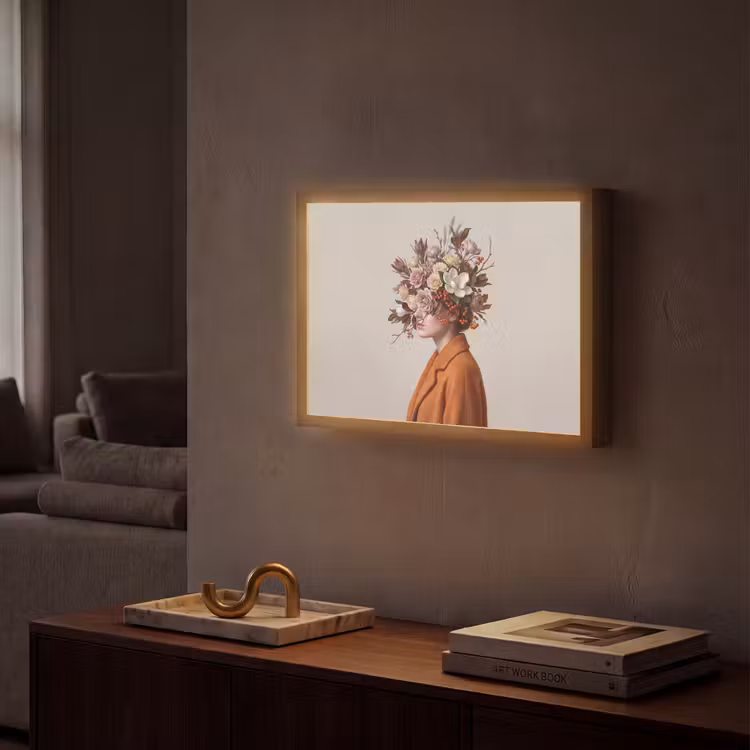 Lightbox - Wandlamp - Gezicht - Boeket - Kleurrijk — 2