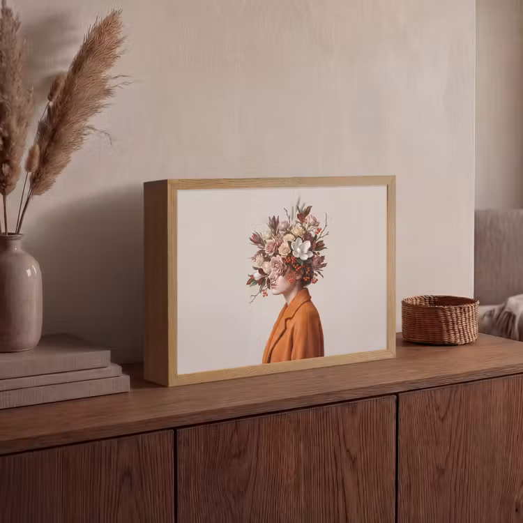 Lightbox - Wandlamp - Gezicht - Boeket - Kleurrijk — 4