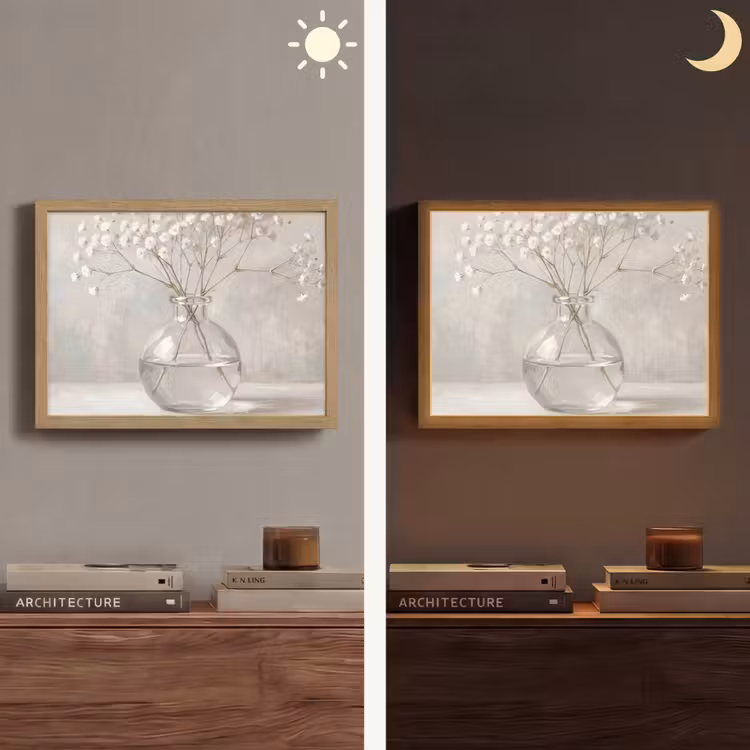 Lightbox - Wandlamp - Gipskruid - Vaas - Wit — 6