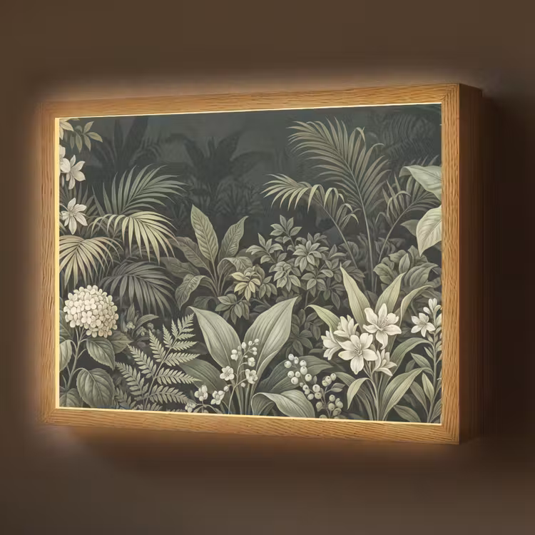Lightbox - Wandlamp - Jungle - Bladeren - Botanisch - Groen — 1