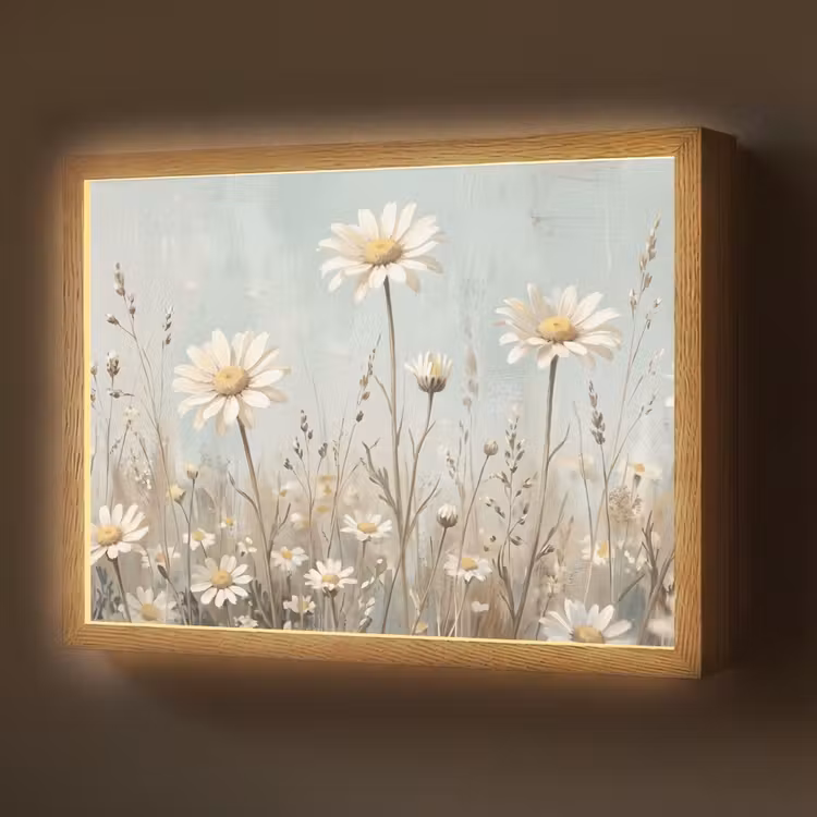 Lightbox - Wandlamp - Madelief - Illustratie - Wit — 1