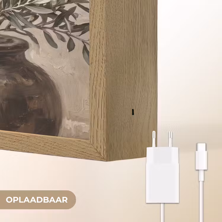 Lightbox - Wandlamp - Olijfplant - Aardenpot - Abstract - Beige — 7