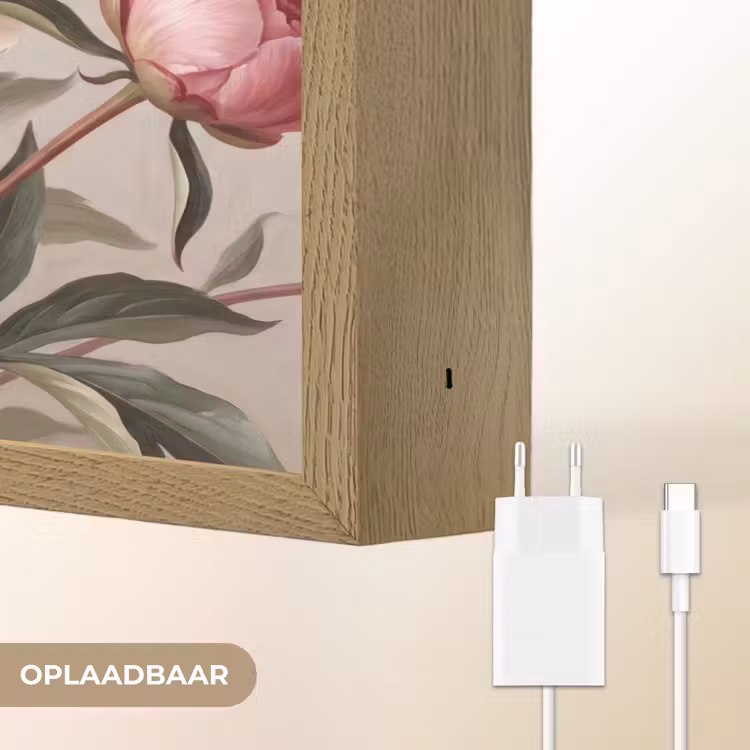 Lightbox - Wandlamp - Pioenrozen - Boeket - Roze — 7