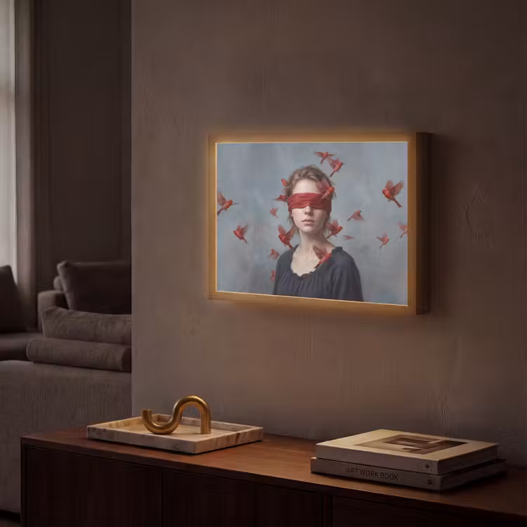 Lightbox - Wandlamp - Portret - Krachtig - Rood — 2