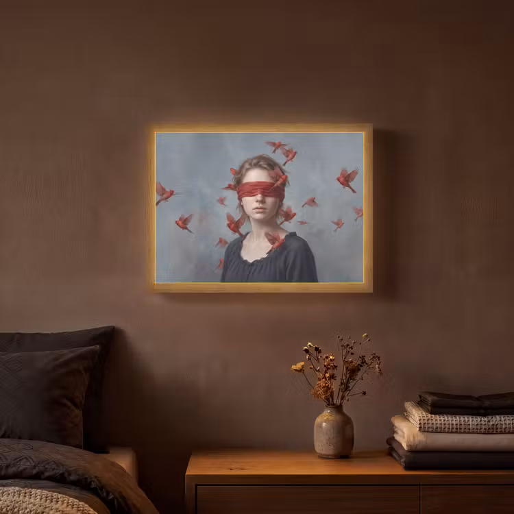 Lightbox - Wandlamp - Portret - Krachtig - Rood — 3
