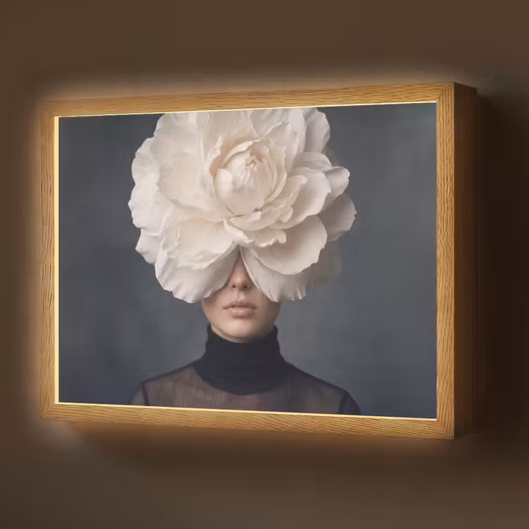 Lightbox - Wandlamp - Portret - Mysterieus - Wit — 1