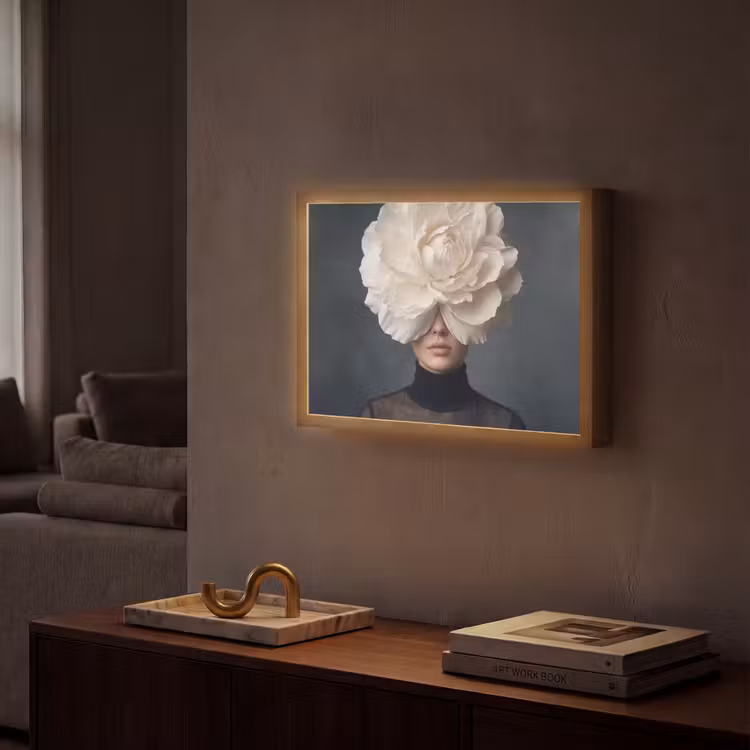 Lightbox - Wandlamp - Portret - Mysterieus - Wit — 2