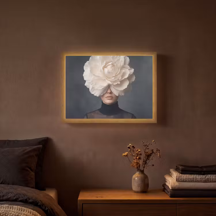 Lightbox - Wandlamp - Portret - Mysterieus - Wit — 3