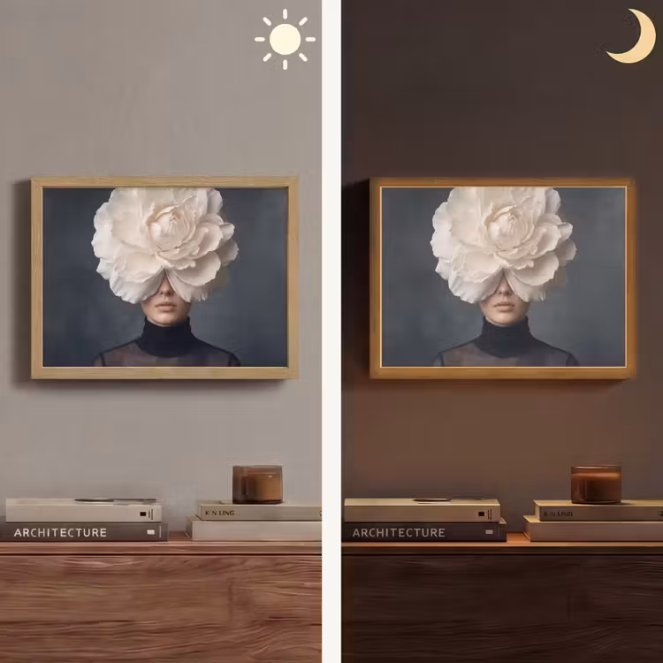 Lightbox - Wandlamp - Portret - Mysterieus - Wit — 6