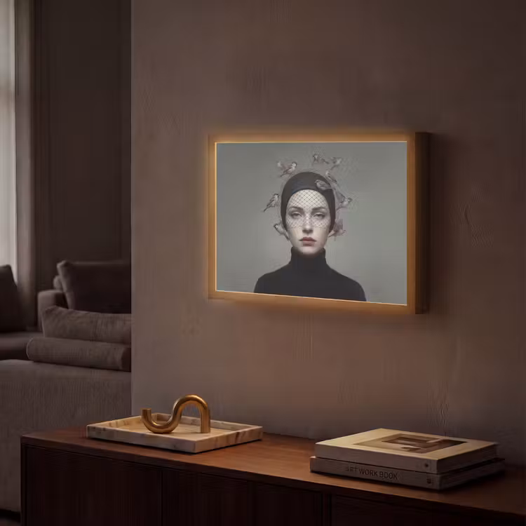 Lightbox - Wandlamp - Portret - Vogels - Zwart — 2
