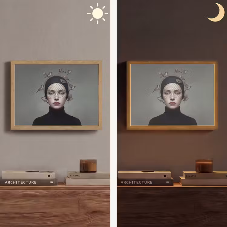 Lightbox - Wandlamp - Portret - Vogels - Zwart — 6