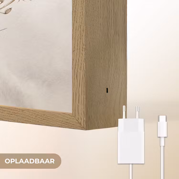 Lightbox - Wandlamp - Vlinder - Bloem -Natuur - Beige — 7