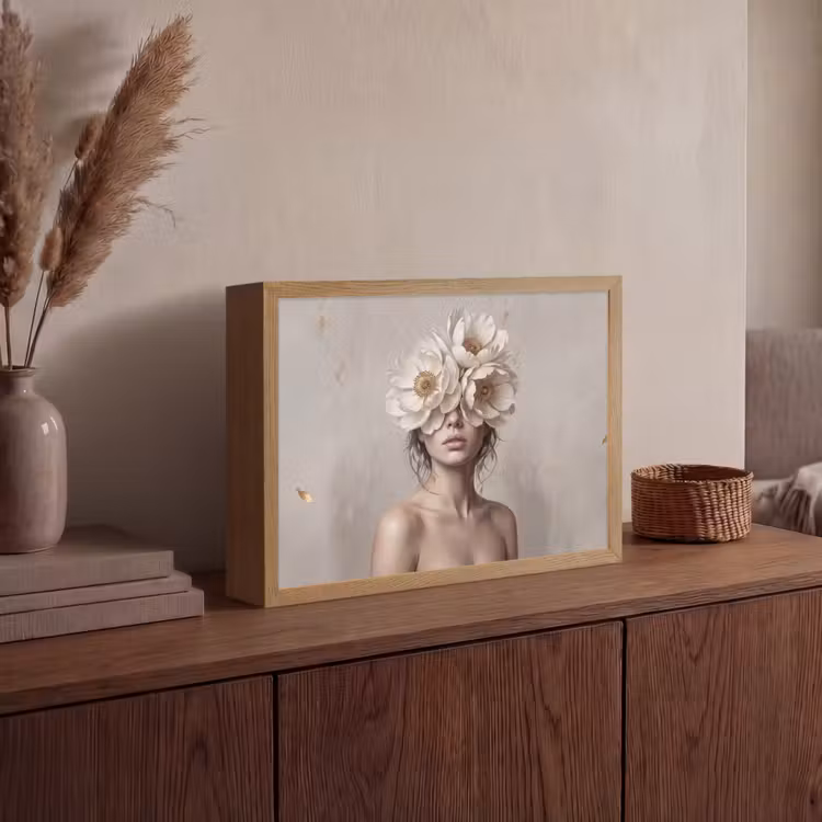 Lightbox - Wandlamp - Vrouw - Pioenroos - Wit — 4