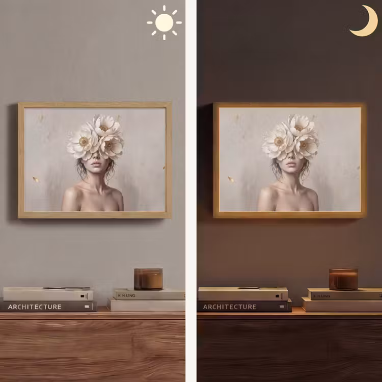 Lightbox - Wandlamp - Vrouw - Pioenroos - Wit — 6