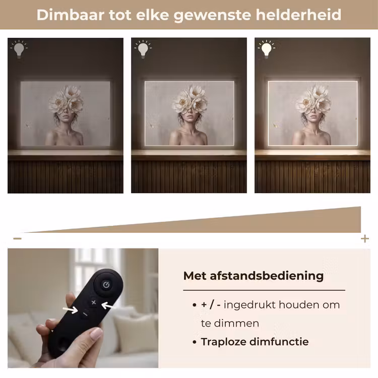 Lightbox - Wandlamp - Vrouw - Pioenroos - Wit — 9