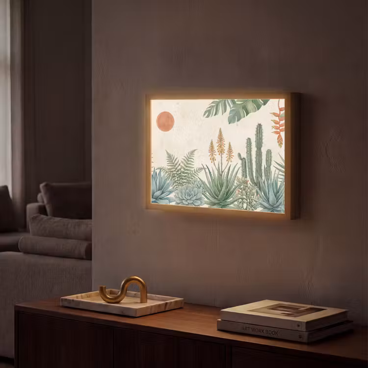 Lightbox - Wandlamp - Woestijn - Planten - Groen — 2