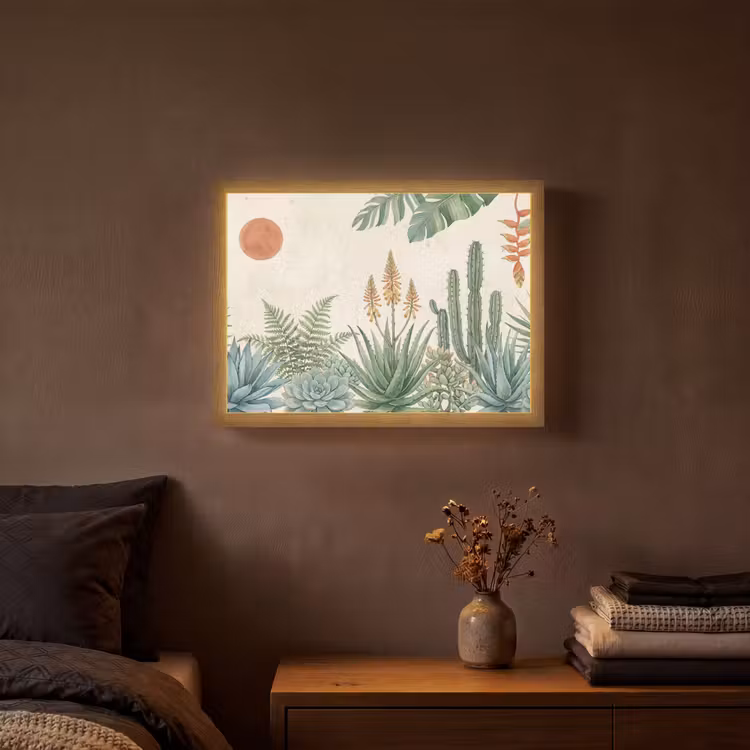 Lightbox - Wandlamp - Woestijn - Planten - Groen — 3
