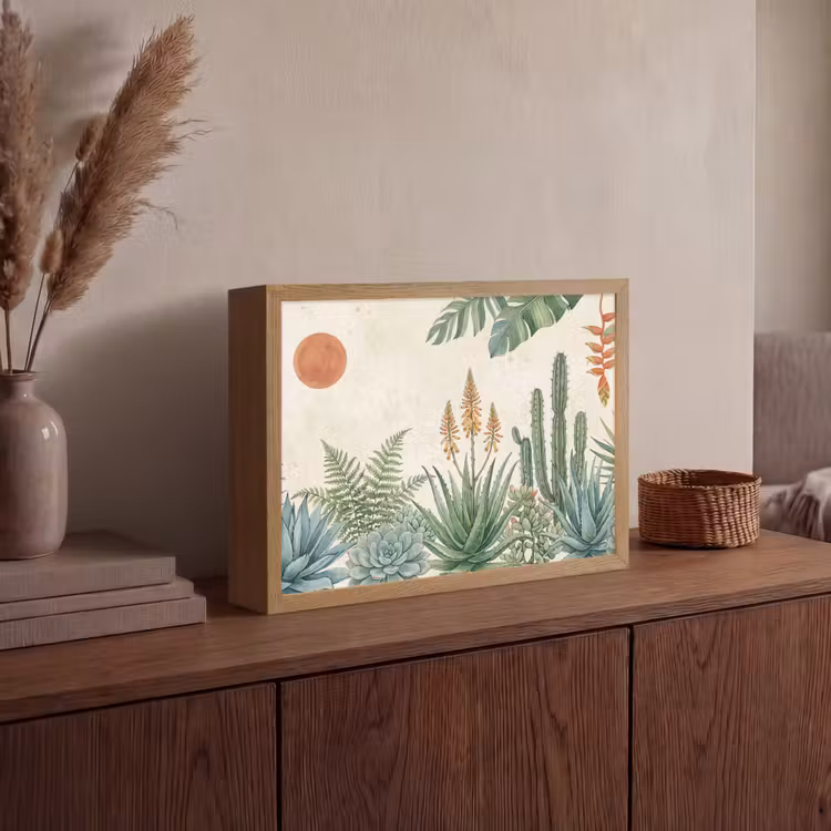 Lightbox - Wandlamp - Woestijn - Planten - Groen — 4