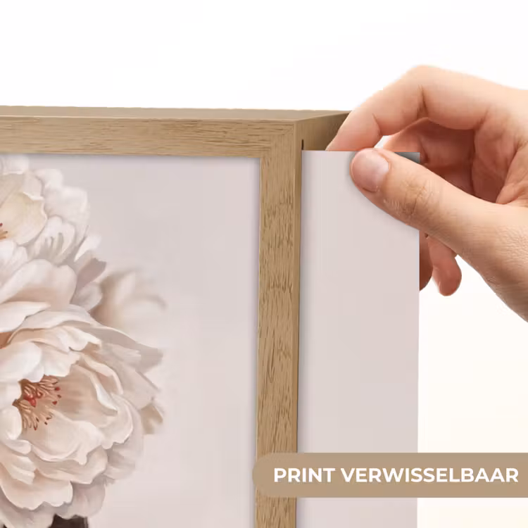 Lightbox - Wandlamp - Gezicht - Pioenrozen - Crème — 5