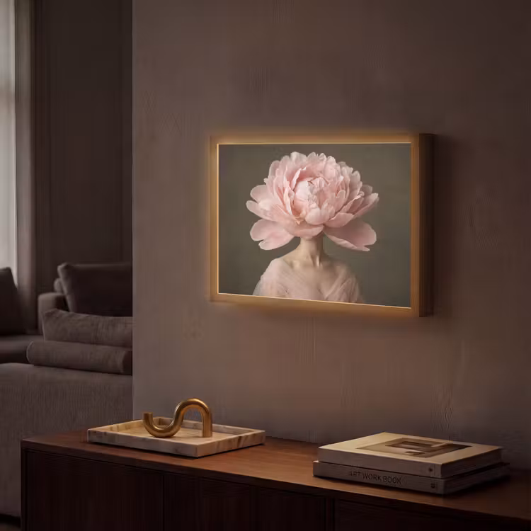 Lightbox - Wandlamp - Gezicht - Roos - Roze — 2