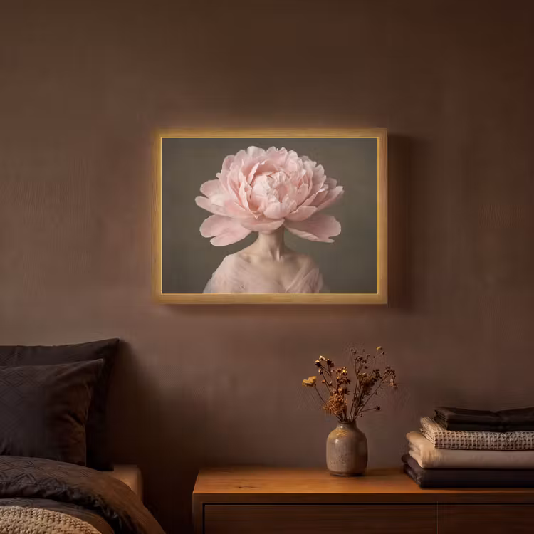 Lightbox - Wandlamp - Gezicht - Roos - Roze — 3