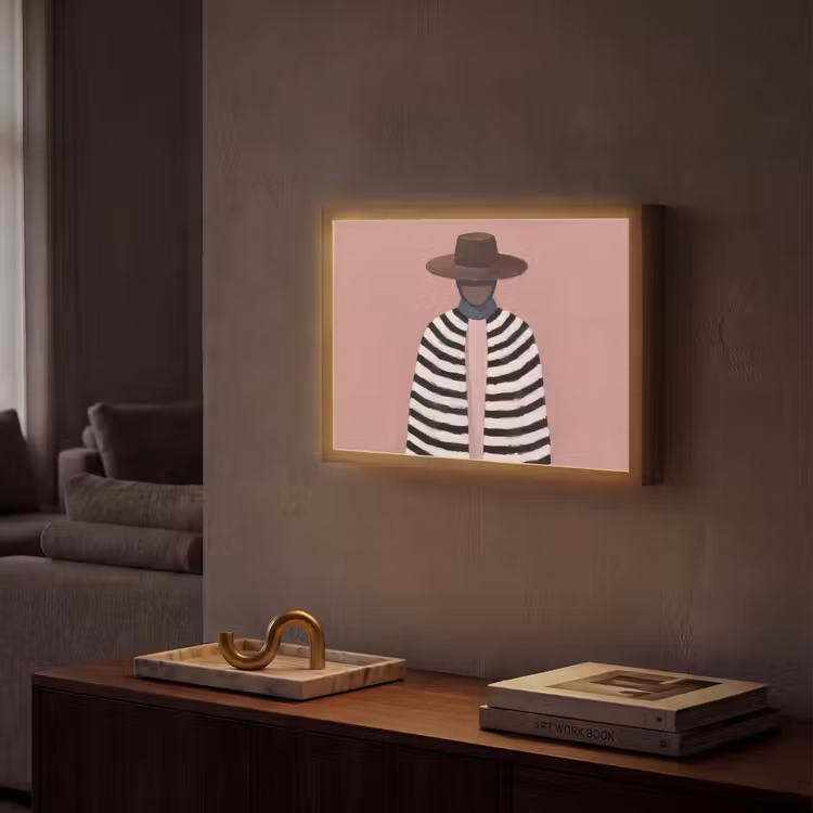 Lightbox - Wandlamp - Grafisch - Vrouw - Roze — 2