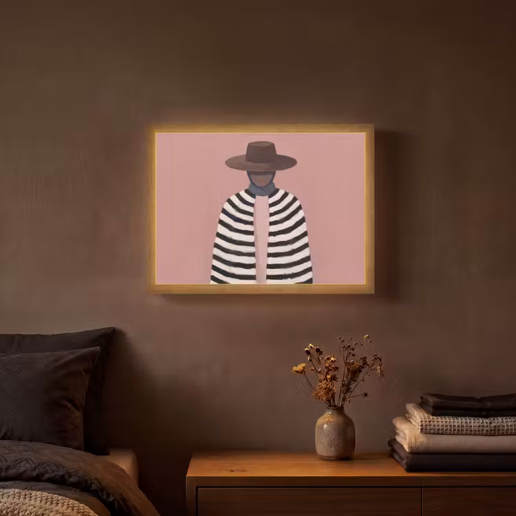Lightbox - Wandlamp - Grafisch - Vrouw - Roze — 3