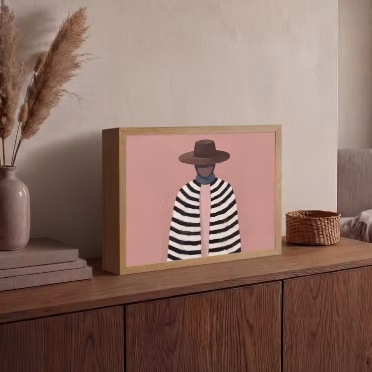 Lightbox - Wandlamp - Grafisch - Vrouw - Roze — 4