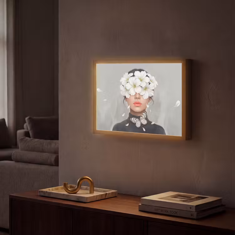 Lightbox - Wandlamp - Lelies - Portret - Wit — 2