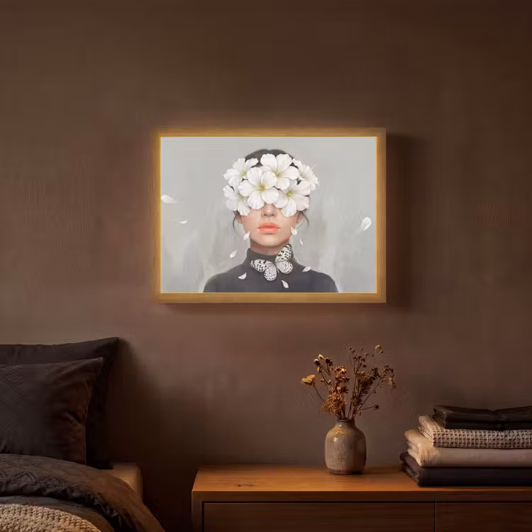 Lightbox - Wandlamp - Lelies - Portret - Wit — 3